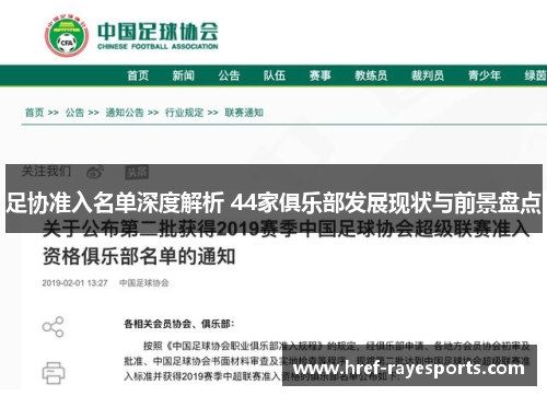 足协准入名单深度解析 44家俱乐部发展现状与前景盘点 足协准入名单深度解析 44家俱乐部发展现状与前景盘点